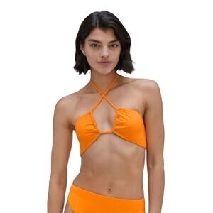 NWT Everlane The String Bandeau Bikini Top Orange Size Medium